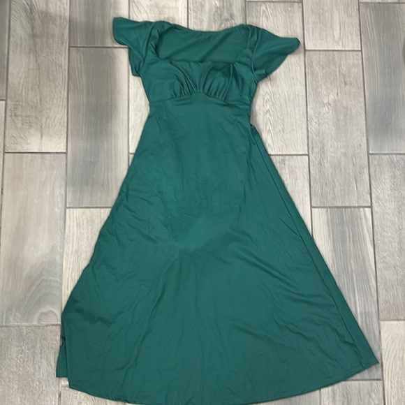 Popilush Shapewear Built-In Tummy Control A-Line Midi Dresses - Picture 6 of 8